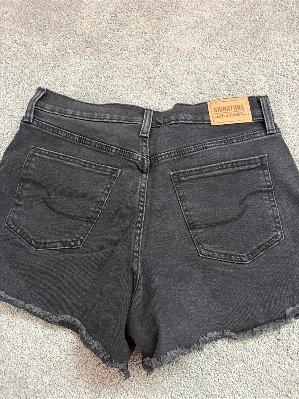 Signature by Levi Strauss Black High-Rise Cutoff Jean Shorts